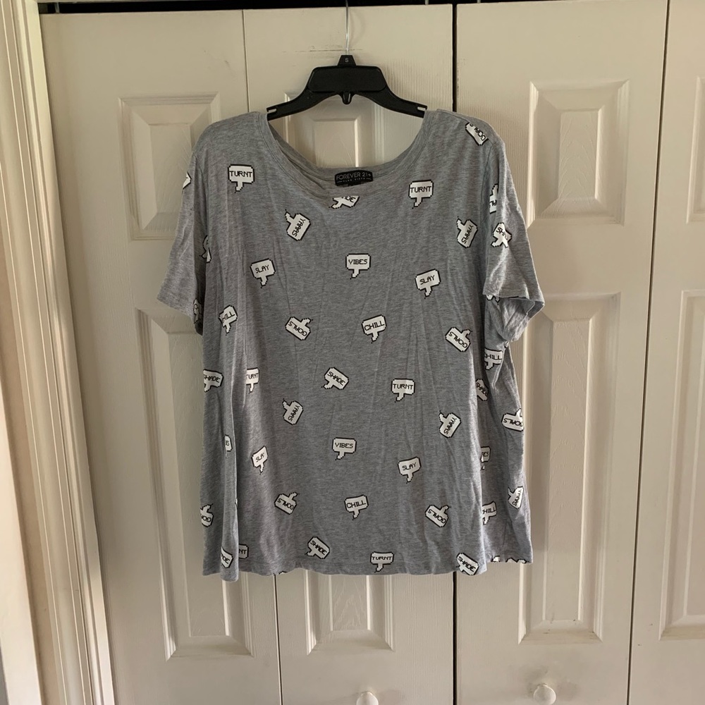 Forever 21+ Text Bubbles Shirt